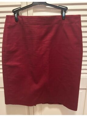 J. Crew Deep Red Pencil Skirt